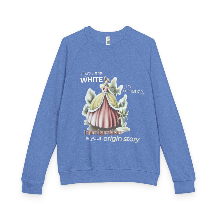"If You Are White in America, Immigration Is Your Origin Story" Vintage Portrait Crewneck