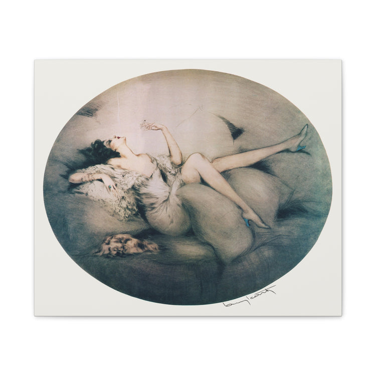 Cigarette Memories by Louis Icart | Museum-Quality Canvas Print | Art Deco Wall Art