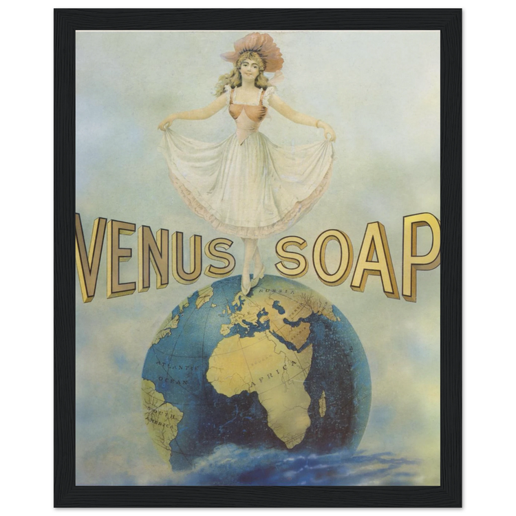 Venus Soap | Wooden Framed Poster | Vintage Advertising Art