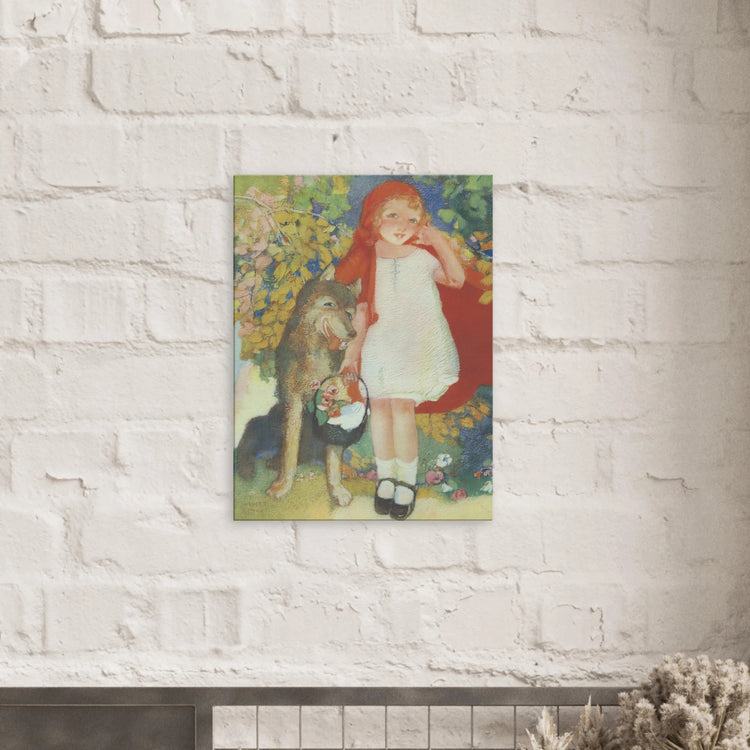 Red Riding Hood by Albert Hencke | Vintage Nursery Art Print | Canvas Print