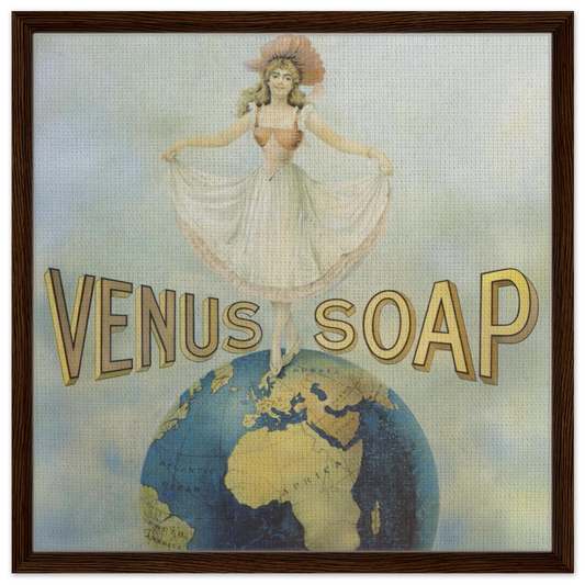 Venus Soap | Framed Canvas Print | Vintage Advertising Art