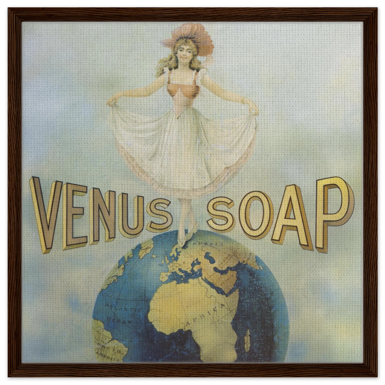 Venus Soap | Framed Canvas Print | Vintage Advertising Art