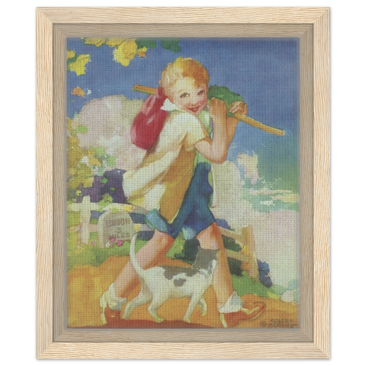 Dick Whittington by Albert Hencke | Vintage Nursery Art Print | Framed Canvas
