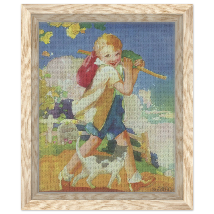 Dick Whittington by Albert Hencke | Vintage Nursery Art Print | Framed Canvas