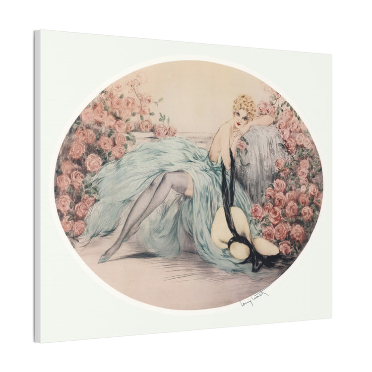 La Belle Rose by Louis Icart | Museum-Quality Canvas Print | Art Deco Wall Art