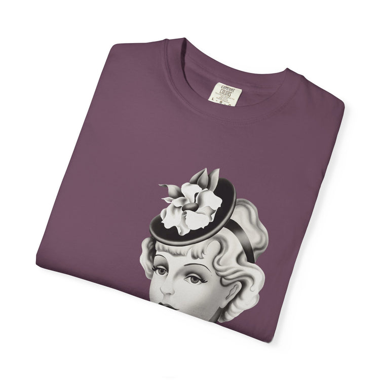 "Femme is Not Fragile" Vintage Portrait Tee | Queer Femme Pride | Garment-Dyed Heavyweight Crewneck
