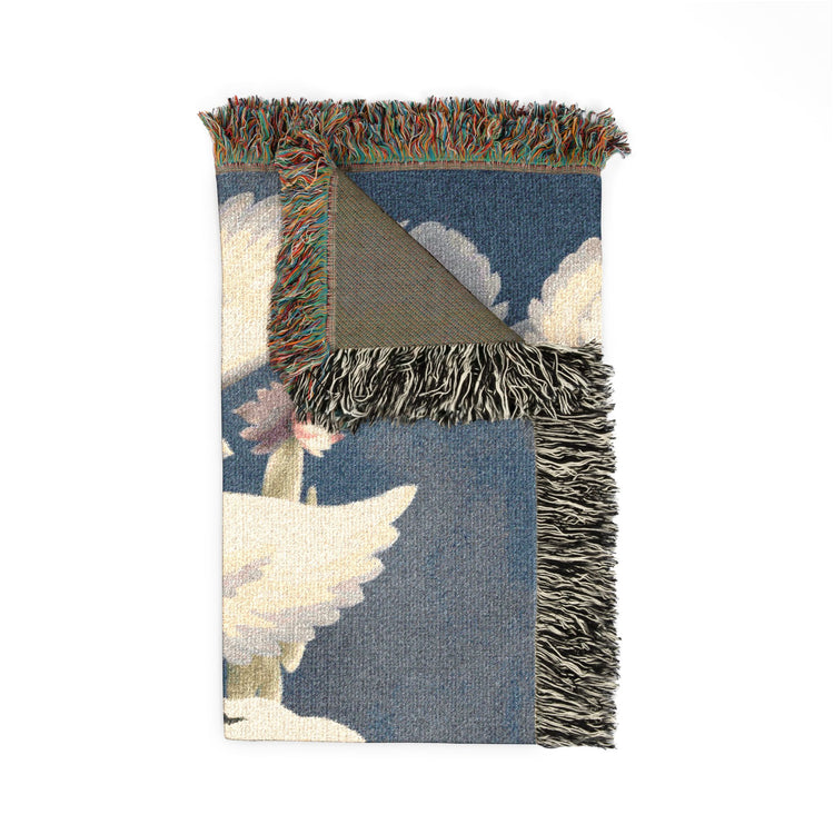 Turner Swans and Lillies Woven Blanket | Print-on-Demand Tapestry Throw