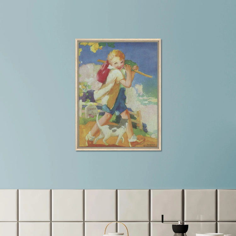 Dick Whittington by Albert Hencke | Vintage Nursery Art Print | Framed Canvas
