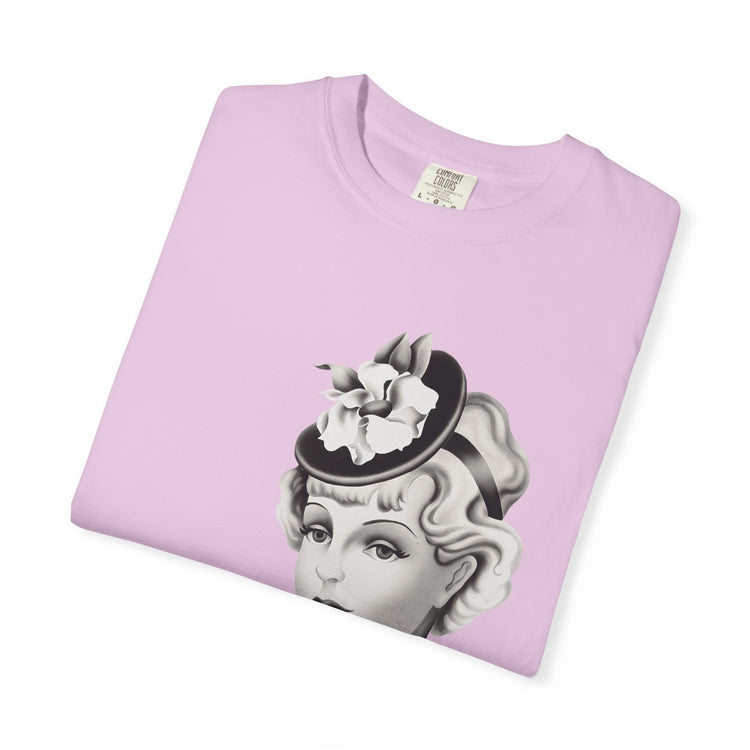 "Femme is Not Fragile" Vintage Portrait Tee | Queer Femme Pride | Garment-Dyed Heavyweight Crewneck