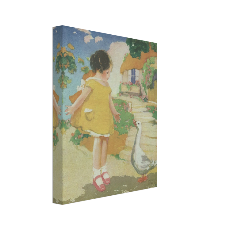 Goosy Goosy Gander by Albert Hencke | Vintage Nursery Art Print | Canvas Print