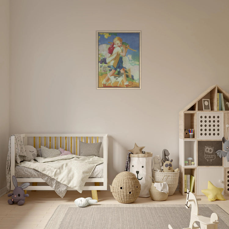 Dick Whittington by Albert Hencke | Vintage Nursery Art Print | Framed Canvas