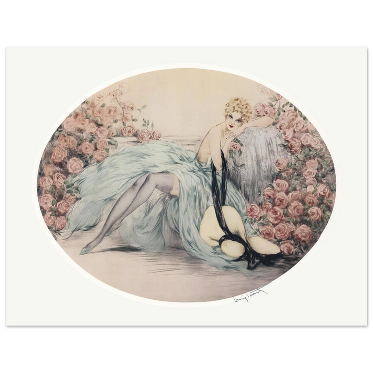 La Belle Rose by Louis Icart | Fine Art Poster | Art Deco Wall Art