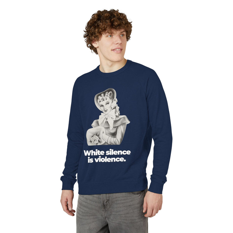 "White Silence is Violence" Vintage Portrait Crewneck | Activist Apparel | Sweatshirt