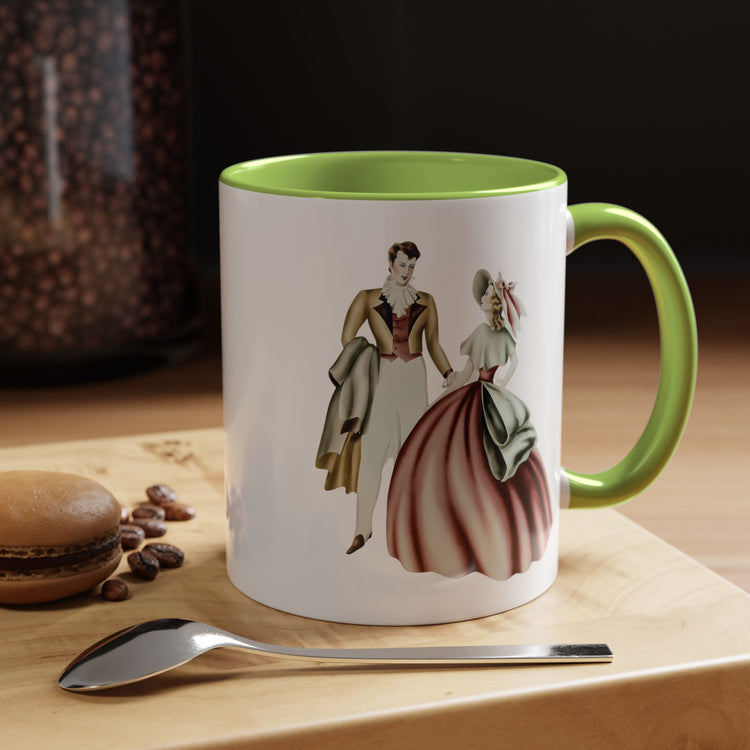 Vintage Romantic Portrait Mug - Couple Facing | 1940s Turner Art