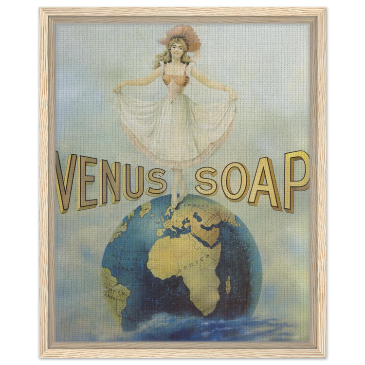Venus Soap | Framed Canvas Print | Vintage Advertising Art