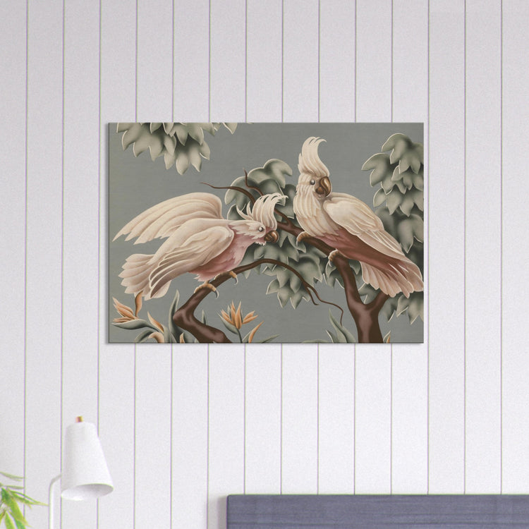 Turner White Cockatoos Wrap-Around Canvas Print | Vintage Tropical Bird Wall Art
