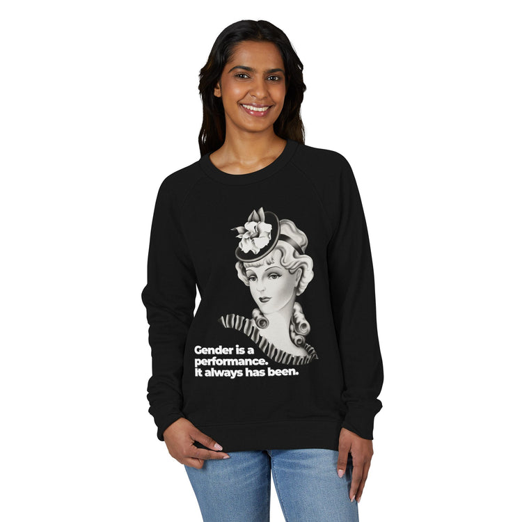 "Gender is a Performance" Vintage Portrait Crewneck | Trans History | Sweatshirt