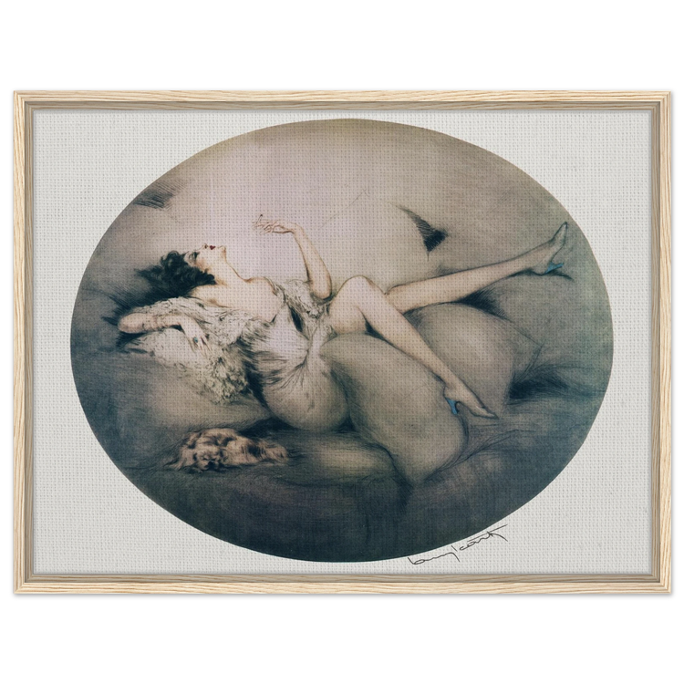 Cigarette Memories by Louis Icart | Framed Canvas Print | Art Deco Wall Art