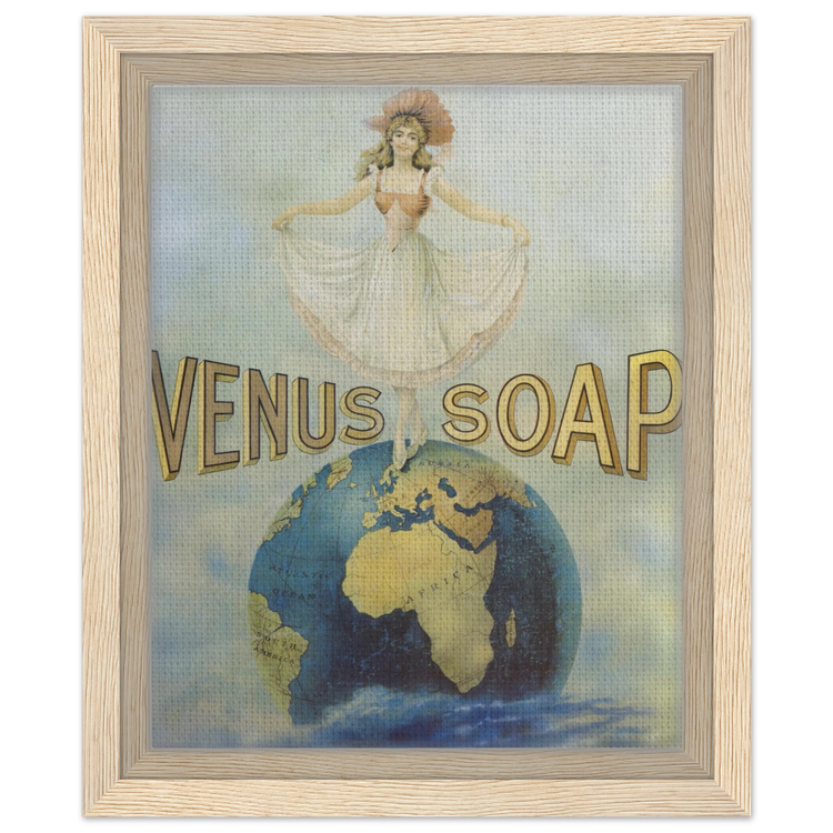Venus Soap | Framed Canvas Print | Vintage Advertising Art