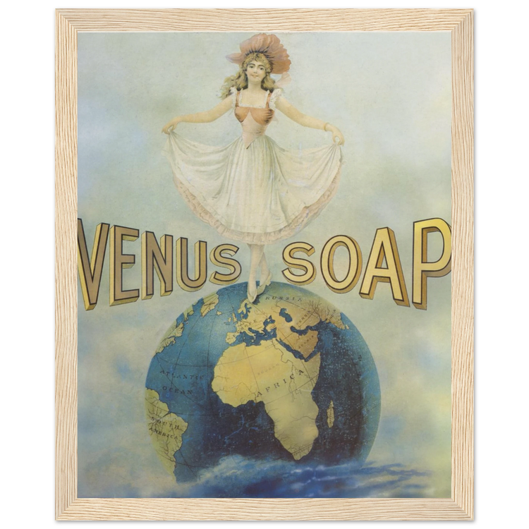 Venus Soap | Wooden Framed Poster | Vintage Advertising Art