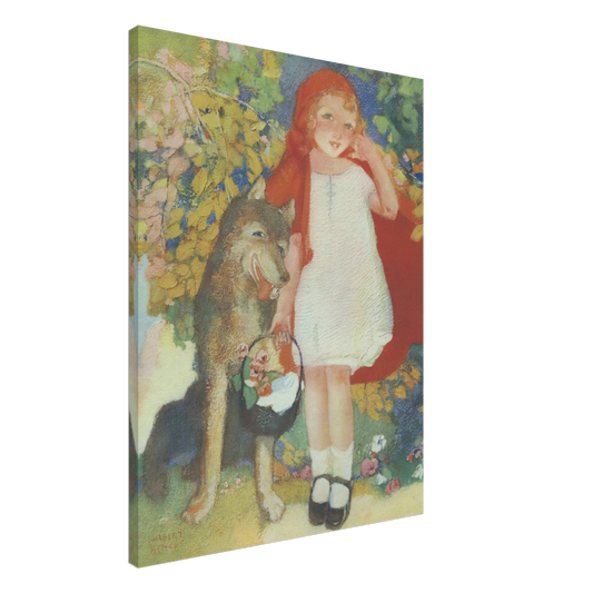 Red Riding Hood by Albert Hencke | Vintage Nursery Art Print | Canvas Print