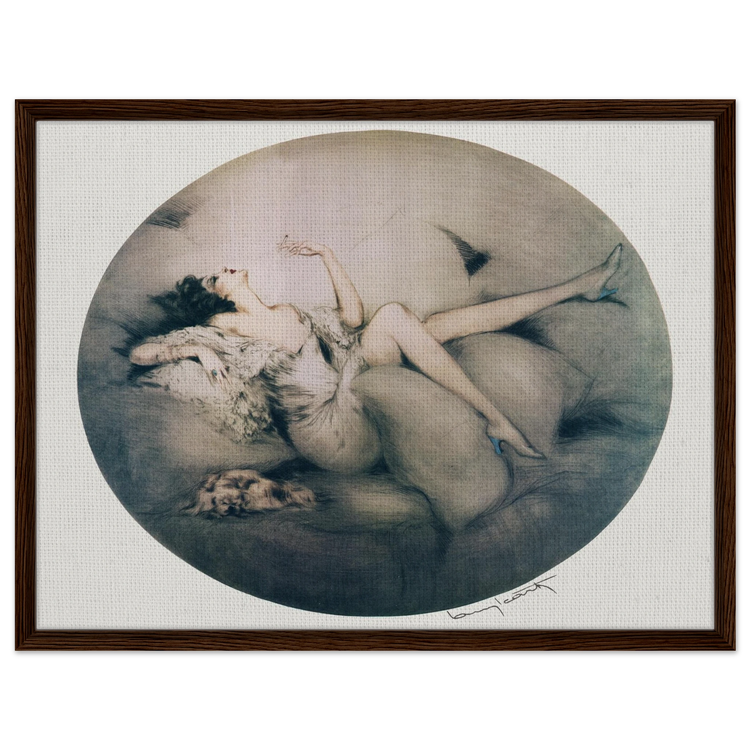Cigarette Memories by Louis Icart | Framed Canvas Print | Art Deco Wall Art