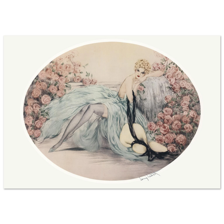 La Belle Rose by Louis Icart | Fine Art Poster | Art Deco Wall Art
