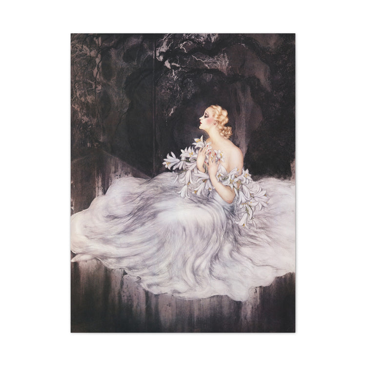 Lilies by Louis Icart | Museum-Quality Canvas Print | Art Deco Wall Art