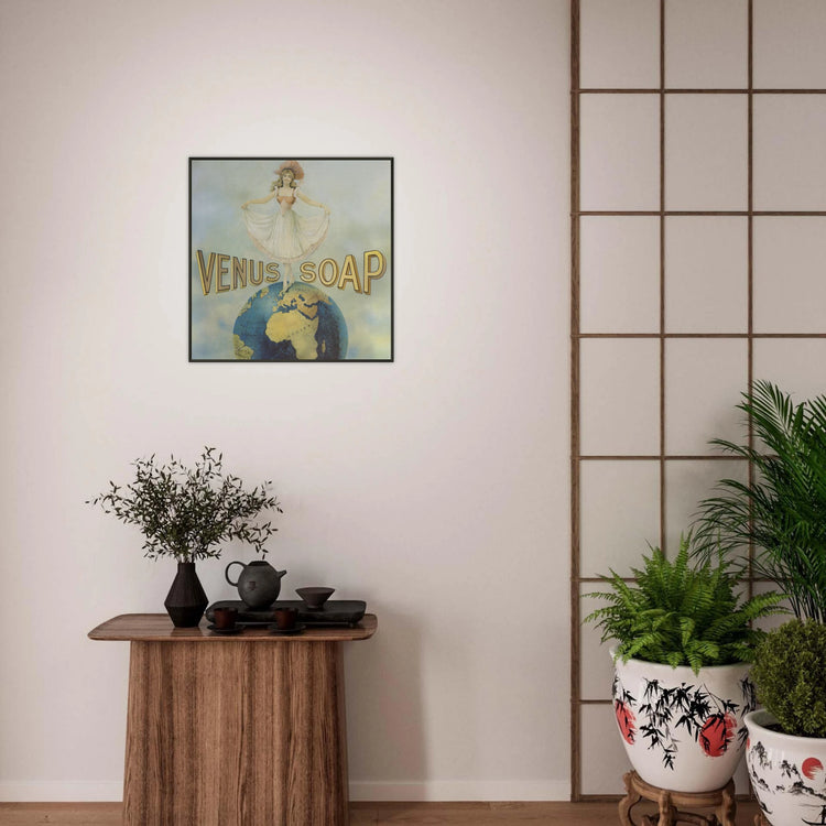 Venus Soap | Metal Framed Poster | Vintage Advertising Art