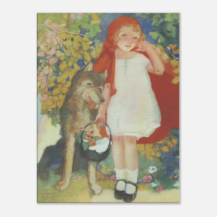 Red Riding Hood by Albert Hencke | Vintage Nursery Art Print | Canvas Print