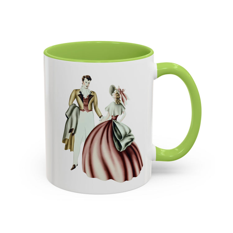 Vintage Romantic Portrait Mug - Couple Facing | 1940s Turner Art