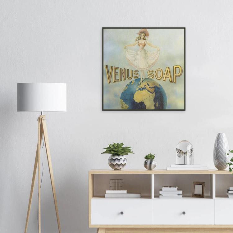 Venus Soap | Metal Framed Poster | Vintage Advertising Art