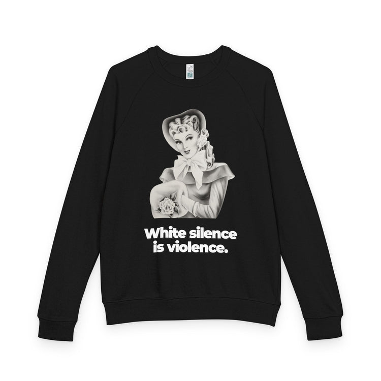 "White Silence is Violence" Vintage Portrait Crewneck | Activist Apparel | Sweatshirt