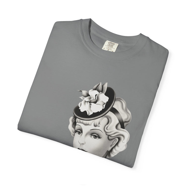 "Femme is Not Fragile" Vintage Portrait Tee | Queer Femme Pride | Garment-Dyed Heavyweight Crewneck