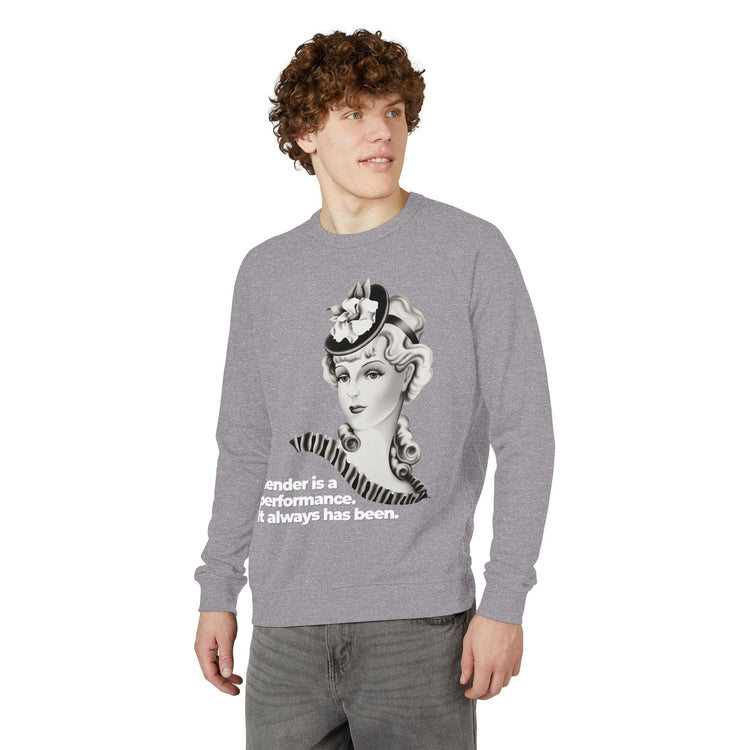 "Gender is a Performance" Vintage Portrait Crewneck | Trans History | Sweatshirt