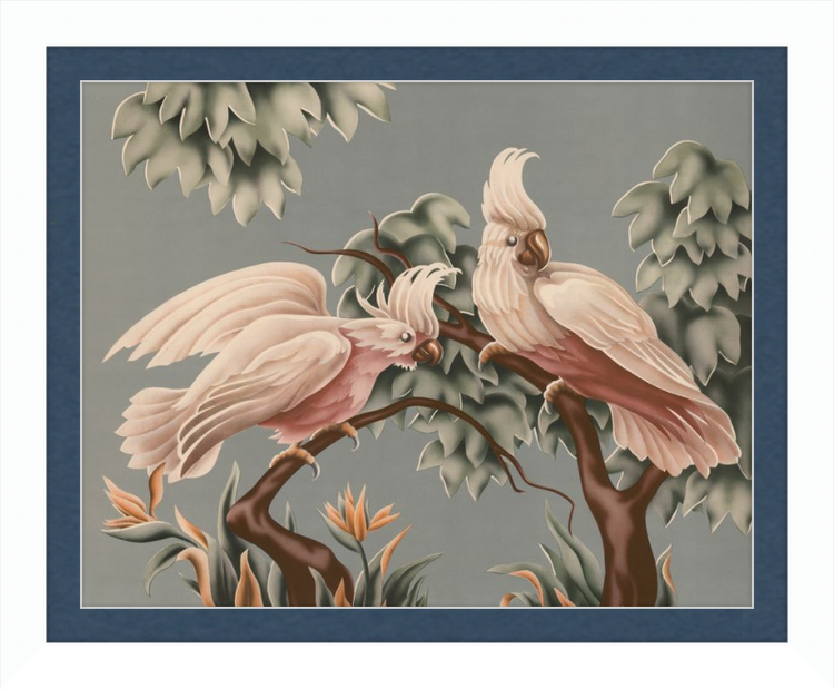 Custom Framed Turner White Cockatoos | Premium Giclee Print | Vintage Bird Lithograph