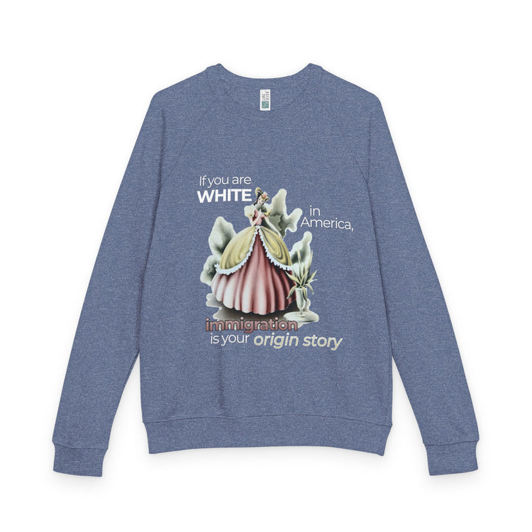 "If You Are White in America, Immigration Is Your Origin Story" Vintage Portrait Crewneck