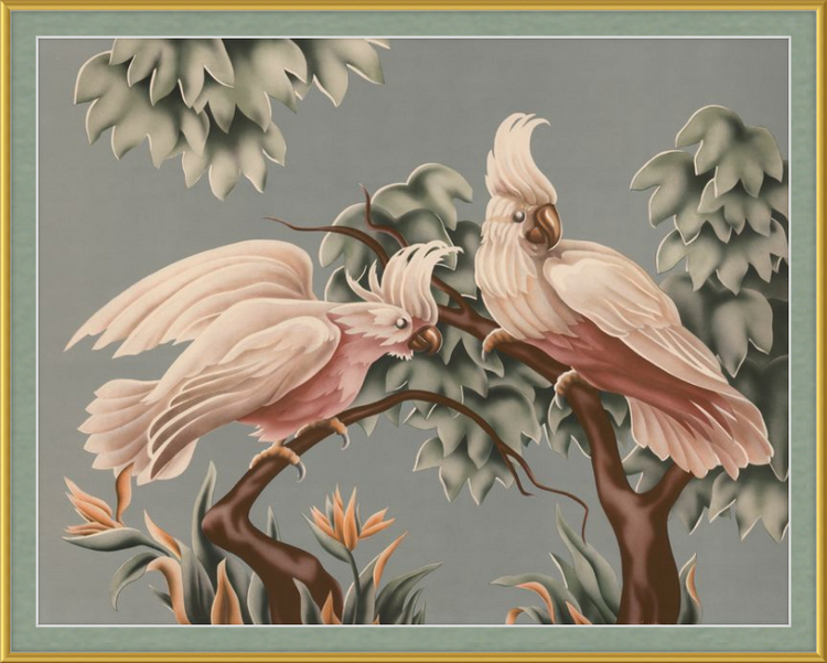 Custom Framed Turner White Cockatoos | Premium Giclee Print | Vintage Bird Lithograph