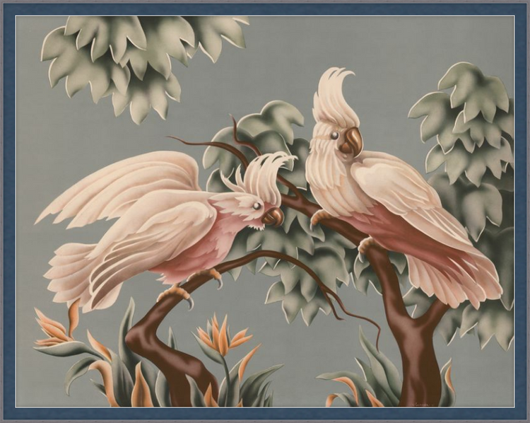 Custom Framed Turner White Cockatoos | Premium Giclee Print | Vintage Bird Lithograph