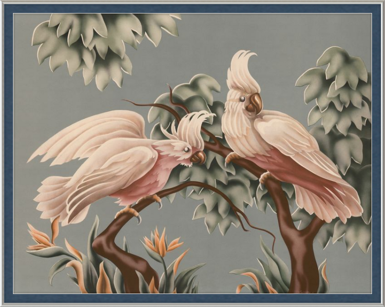 Custom Framed Turner White Cockatoos | Premium Giclee Print | Vintage Bird Lithograph