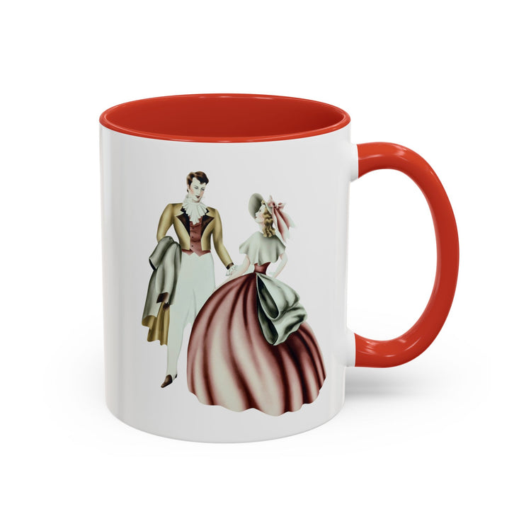 Vintage Romantic Portrait Mug - Couple Facing | 1940s Turner Art