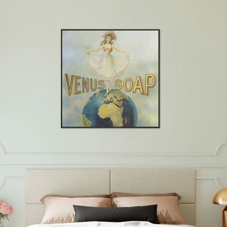 Venus Soap | Metal Framed Poster | Vintage Advertising Art