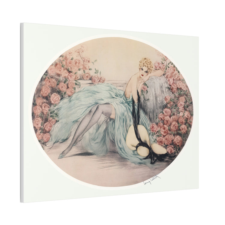 La Belle Rose by Louis Icart | Museum-Quality Canvas Print | Art Deco Wall Art