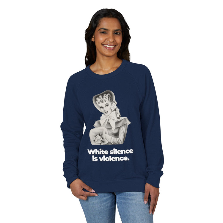 "White Silence is Violence" Vintage Portrait Crewneck | Activist Apparel | Sweatshirt