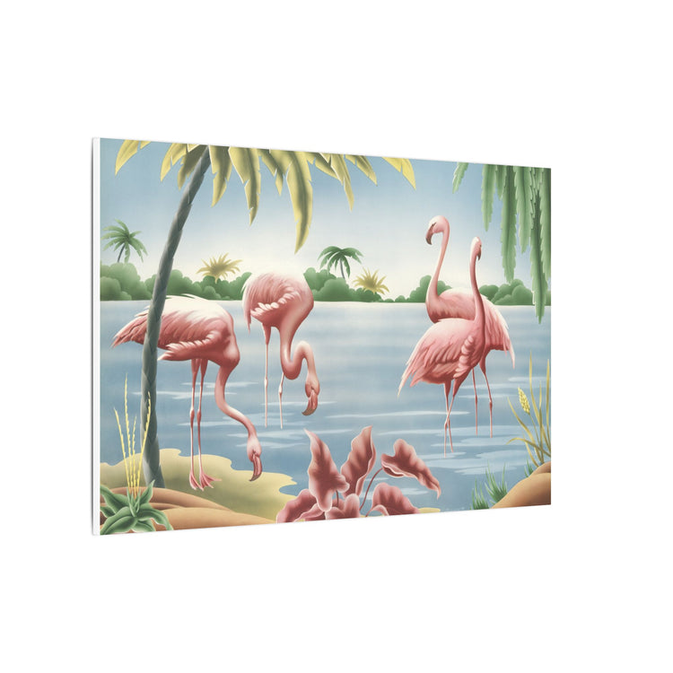 Turner Flamingo Canvas | A.T. Toran 1950s Print Reproduction | Stretched Matte Canvas
