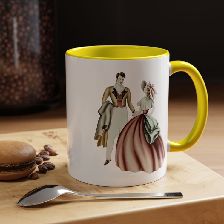 Vintage Romantic Portrait Mug - Couple Facing | 1940s Turner Art