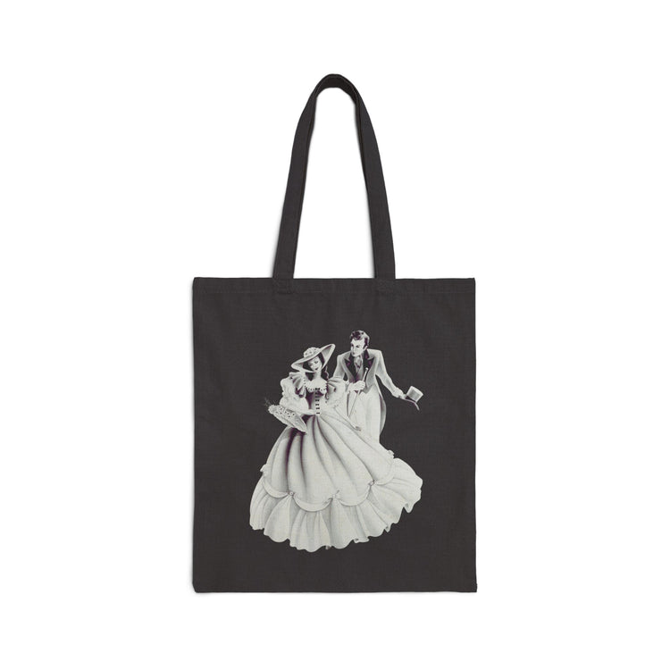 Vintage Romantic Portrait Tote Bag - Couple with Basket of Flowers | 1940s Turner Art