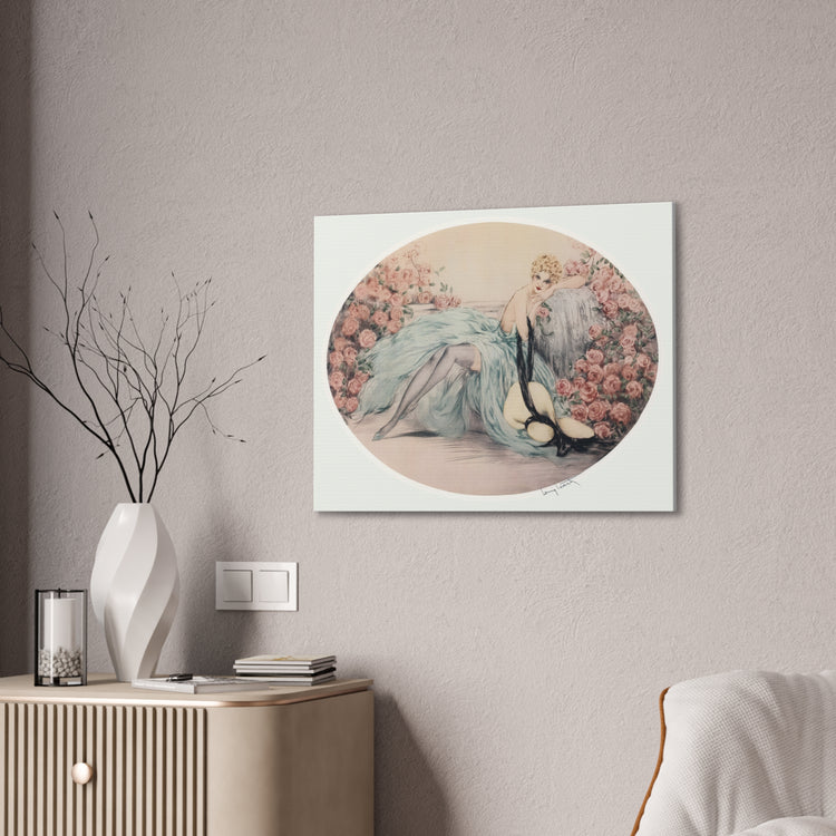 La Belle Rose by Louis Icart | Museum-Quality Canvas Print | Art Deco Wall Art