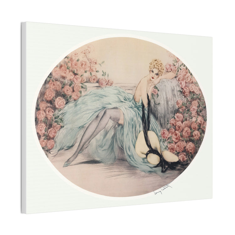 La Belle Rose by Louis Icart | Museum-Quality Canvas Print | Art Deco Wall Art