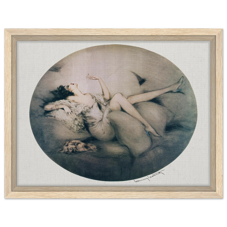 Cigarette Memories by Louis Icart | Framed Canvas Print | Art Deco Wall Art